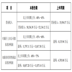 bd半岛体育理邦仪器揭橥2021年Q1功绩预告 买卖收入同期